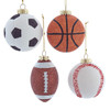 80MM Shatterproof Sports Ball Ornaments, 4 Assorted