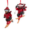 Lodge Skiing Bear Ornaments, 2 Assorted