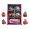 Miniature Foam Cupcake Ornaments, 6-Piece Box
