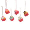 Miniature Foam Cupcake Ornaments, 6-Piece Box