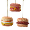 Breakfast Sandwich Ornaments, 3 Assorted