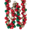 Red, Green & Gold Ball With Tinsel Garland