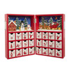 13“ Battery Operated Lighted Wooden Christmas Advent Calendar