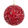 Plastic Red Bead Ball Ornament