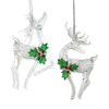 Glass Deer Ornaments, 2 Assorted