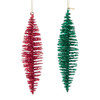 Red & Green Drop Ornaments, 2 Assorted
