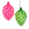 Glow In the Dark Glass Pinecone Ornaments, 6 Assorted