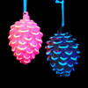 Glow-In-The-Dark Glass Pinecone Ornaments, 6 Assorted