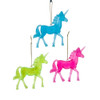 Glow In The Dark Unicorn Ornaments, 3 Assorted