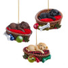 Labrador Dogs In Basket Ornaments, 3 Assorted