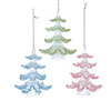 Acrylic Tree Ornaments, 3 Assorted