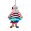 Beach Santa In Tube Ornament