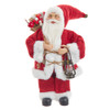 12“ Standing Christmas Santa With Sack & Lantern