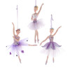 Royal Splendor Purple and Silver Ballerina Ornaments, 3 Assorted