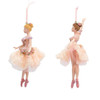 Blush Pink Ballerina Ornaments, 2 Assorted
