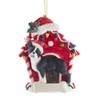 Boston Terrier With Dog House Ornament For Personalization