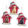 Labrador Retriever With Dog House Ornaments For Personalization, 3 Assorted