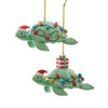Whimsical Green Sea Turtle Ornaments, 2 Assorted
