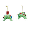 Whimsical Green Sea Turtle Ornaments, 2 Assorted