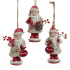Birch Berries Belsnickel Santa Ornaments, 3 Assorted