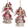 Birch Berries Faceless Angel Ornaments, 2 Assorted