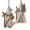Birch Berries Santa Ornaments, 2 Assorted