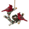 Birch Berries Cardinal On Trunk Ornament
