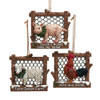 Farm Animal Saying Ornaments, 3 Assorted
