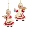 Traditional Nostalgic Mrs. Claus Ornaments, 2 Assorted