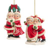 Traditional Nostalgic Mr. & Mrs. Claus Ornaments, 2 Assorted