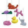 Bedazzled Animal Collection Ornaments, 6 Assorted