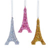 Bedazzled Eiffel Tower Ornaments, 3 Assorted
