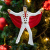 Elvis Presley® In White Suit With Red Cape Ornament