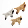Plush Baby Goat Ornaments, 3 Assorted