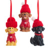 Labrador Dog Ornaments, 3 Assorted