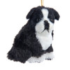 Furry Boston Terrier Dog Ornament