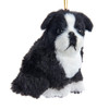 Furry Boston Terrier Dog Ornament