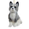 Furry Husky Dog Ornament