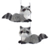 Furry Racoon Ornaments, 2 Assorted