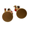 15" Wooden African American Red & Gold Leaf Nutcrackers, 2 Assorted