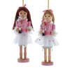 4“ Clara With Blonde & Brunette Hair Nutcracker Ornaments, 2 Assorted