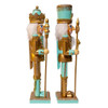 11" Aqua & Gold Nutcrackers, 2 Assorted