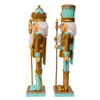 11" Aqua & Gold Nutcrackers, 2 Assorted