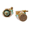 11" Aqua & Gold Nutcrackers, 2 Assorted