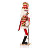 15“ Ski Santa With Christmas Sweater Nutcracker