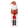15“ Ski Santa With Christmas Sweater Nutcracker