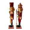 15“ Gold & Burgundy Nutcrackers, 2 Assorted
