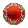 Glass Red Ball With Nutcracker Design Ornament