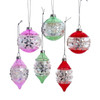 60MM Glass Ball & Drop Ornaments, 6-piece Box