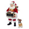 10.5“ Fabriché™ Adopt-A-Pet Santa With Dog, 2-Piece Set